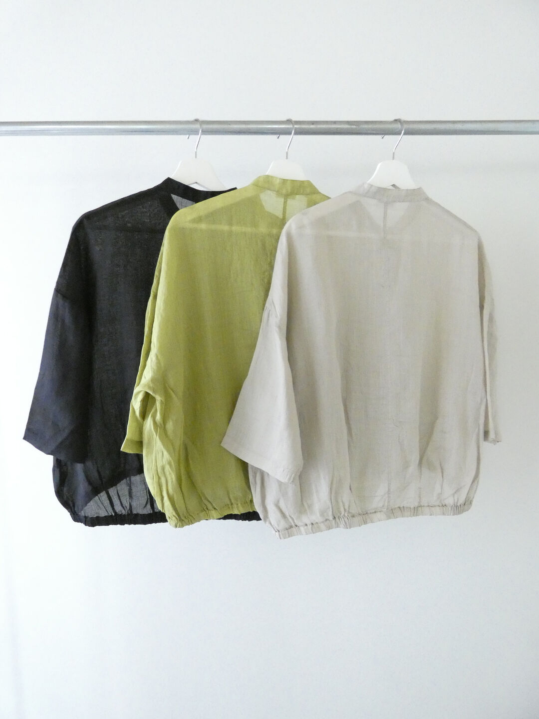 SOUFFLE シアーリネン裾ギャザーブラウスの商品画像11