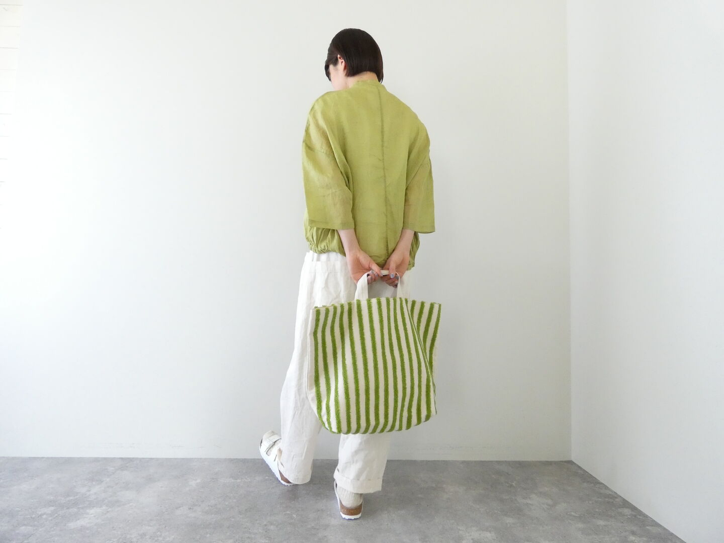 SOUFFLE シアーリネン裾ギャザーブラウスの商品画像7