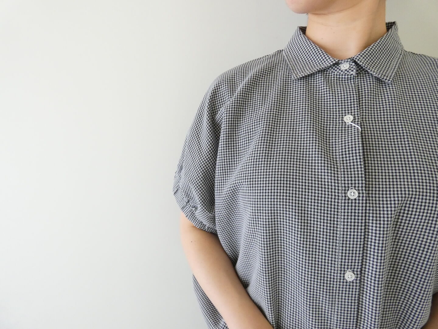 SOUFFLE マルチファブリックフレンチギャザーシャツの商品画像2