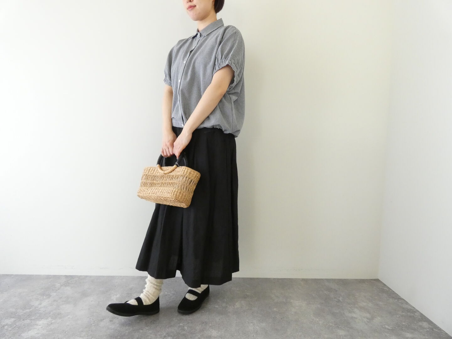 SOUFFLE マルチファブリックフレンチギャザーシャツの商品画像4