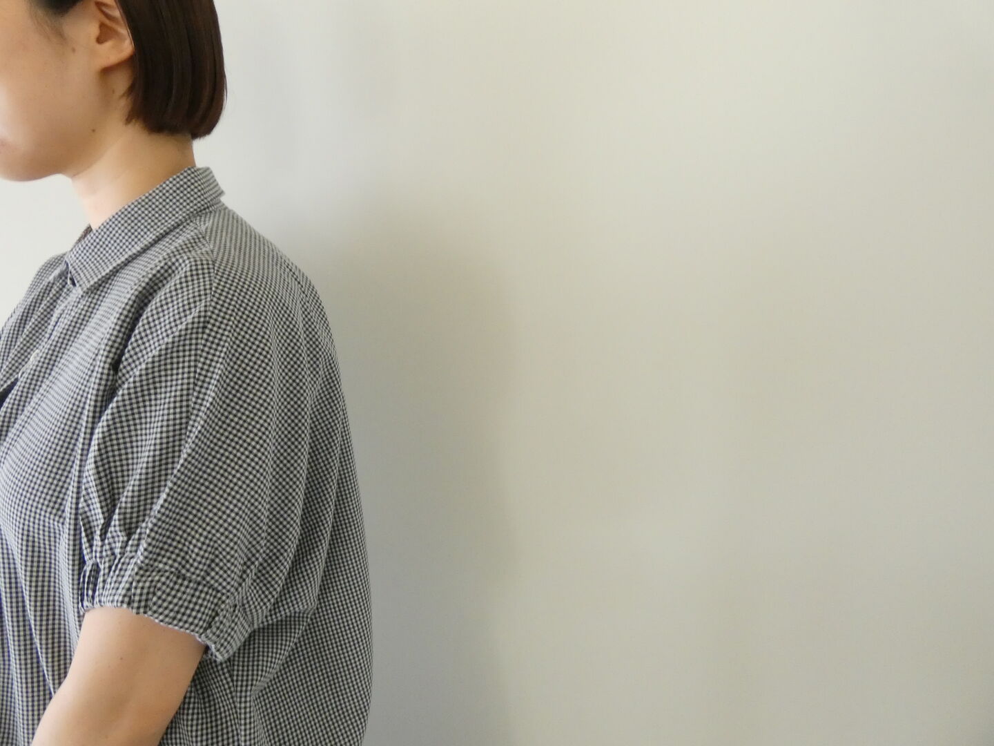 SOUFFLE マルチファブリックフレンチギャザーシャツの商品画像5