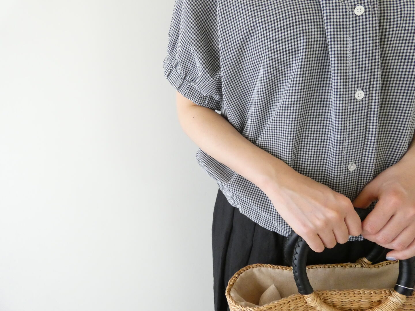 SOUFFLE マルチファブリックフレンチギャザーシャツの商品画像6