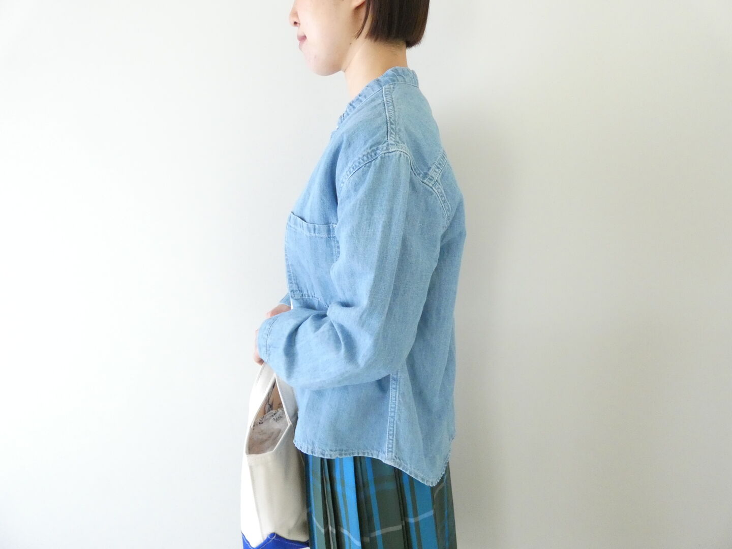 Clip.tab(クリップタブ) 綿麻デニムポケットシャツの商品画像8