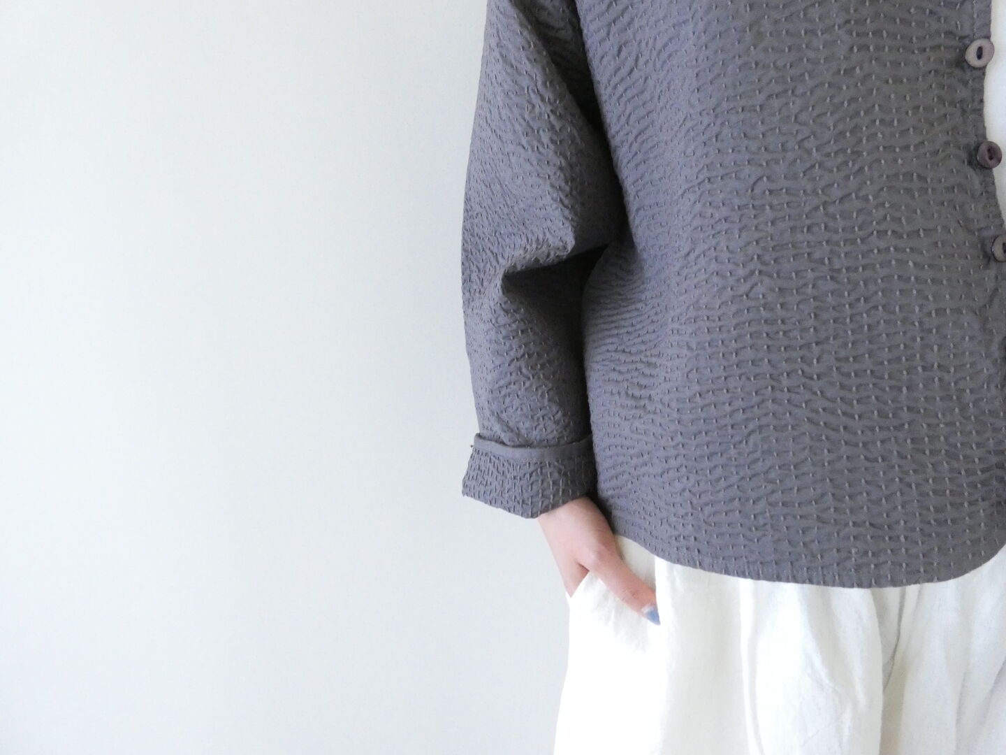 D.M.G.(ディーエムジー) 二重インドボイルポワンジャケットの商品画像17