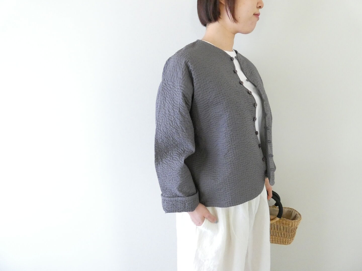 D.M.G.(ディーエムジー) 二重インドボイルポワンジャケットの商品画像5