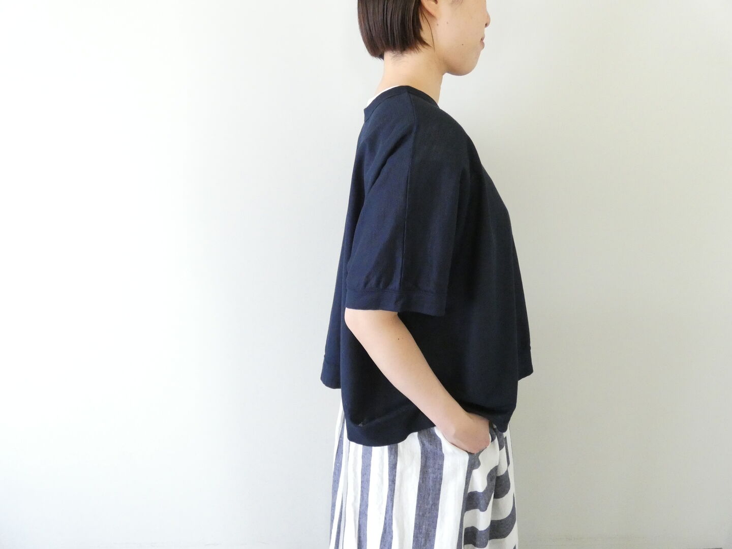 grin(グリン) ラミー鹿の子2wayスクエアカーディガンの商品画像4