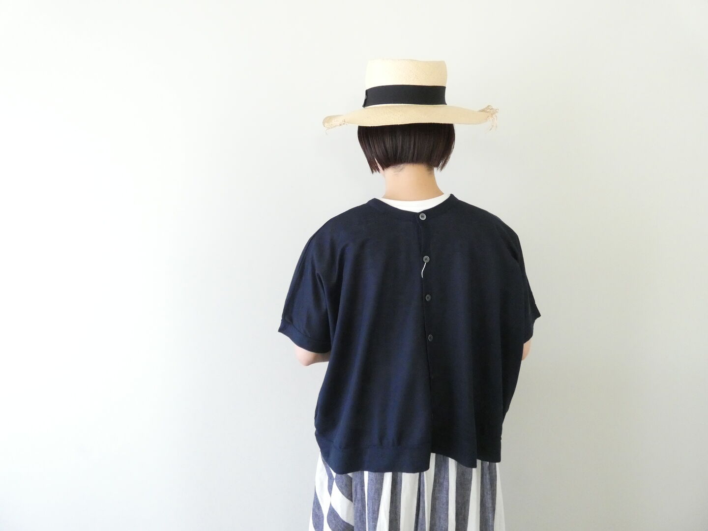 grin(グリン) ラミー鹿の子2wayスクエアカーディガンの商品画像8