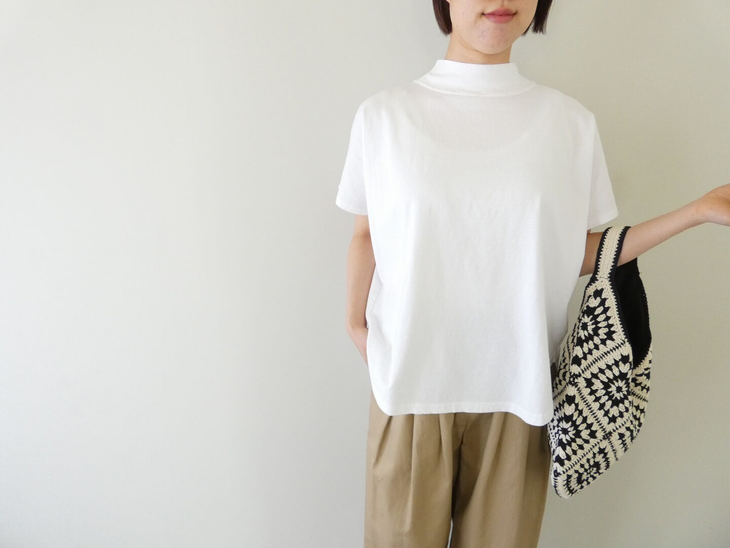 grin(グリン) マナプール天竺モック半袖プルオーバーの商品画像1