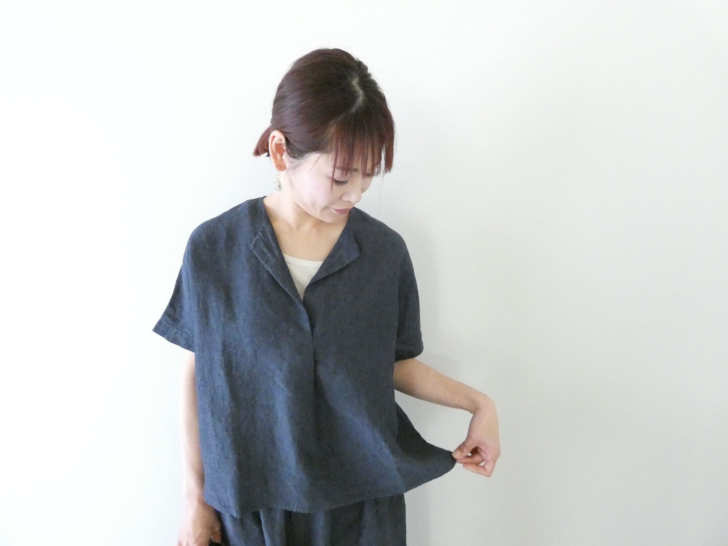 evam eva(エヴァムエヴァ) linen tuck pullover　リネンタックプルオーバーの商品画像5