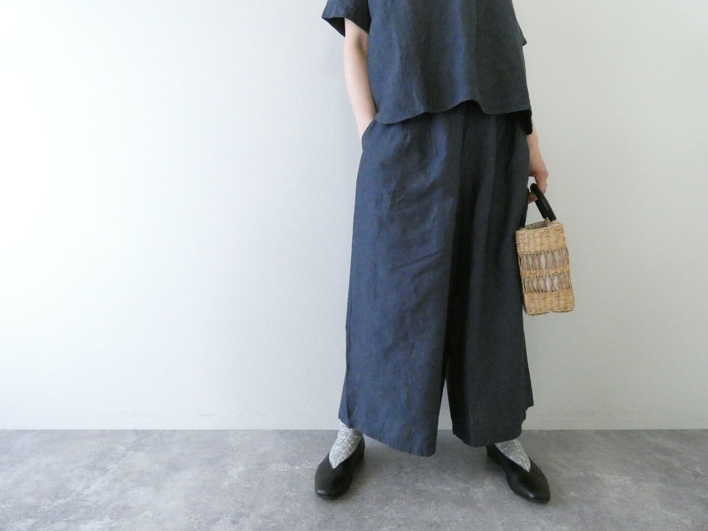evam eva(エヴァムエヴァ) linen culottes　リネンキュロットの商品画像1