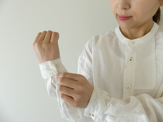 KAPITAL(キャピタル) 綿×リネンパッチワークバンドカラーカトマンズシャツの商品画像5