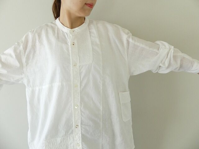 KAPITAL(キャピタル) 綿×リネンパッチワークバンドカラーカトマンズシャツの商品画像6