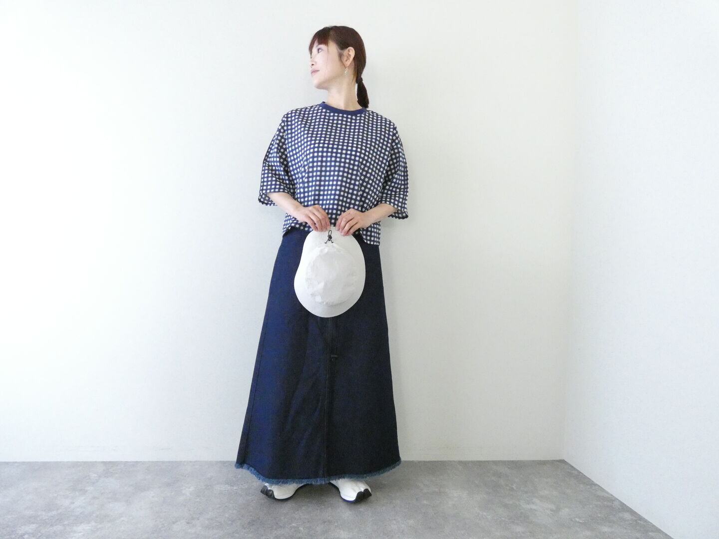 KAPITAL(キャピタル) 13ozデニムハイウエストマキシスカートの商品画像1