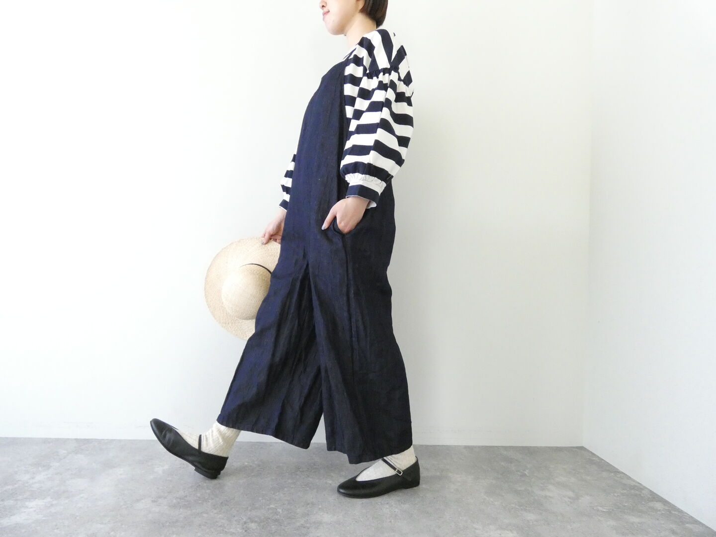 Gauze#(ガーゼ) ライトデニムギャルソンサロペットの商品画像9