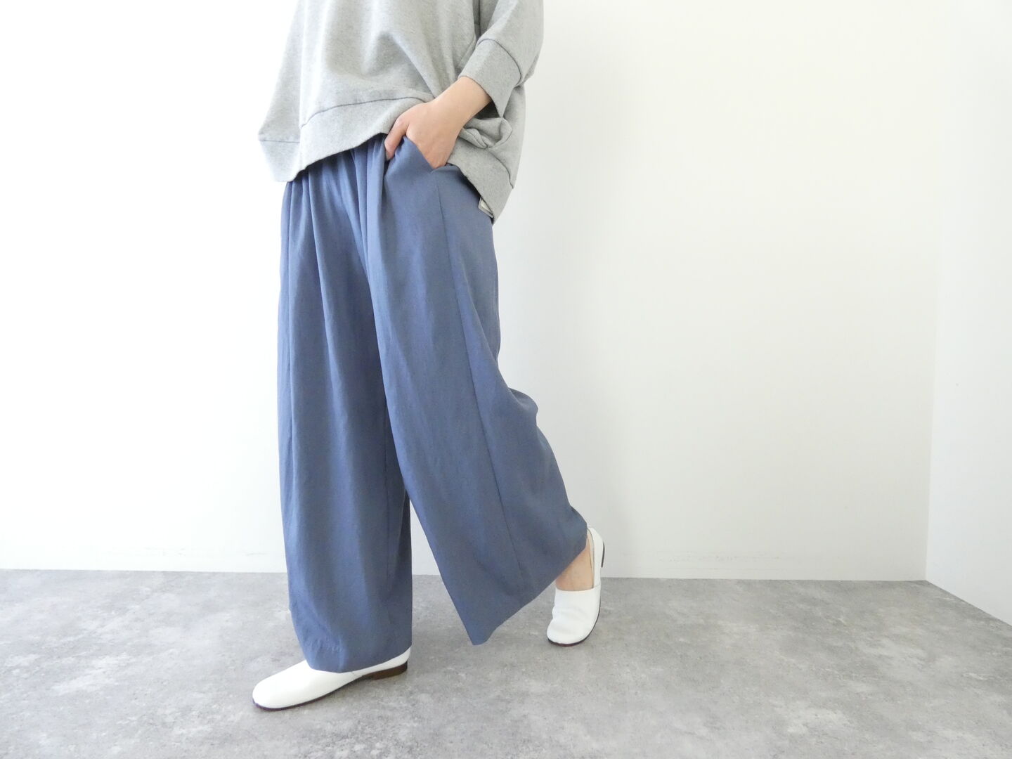 ma couleur(マ クルール) セルロース/ナイロンタックギャザーワイドパンツの商品画像2