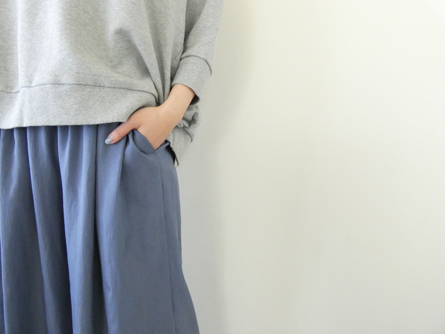 ma couleur(マ クルール) セルロース/ナイロンタックギャザーワイドパンツの商品画像4