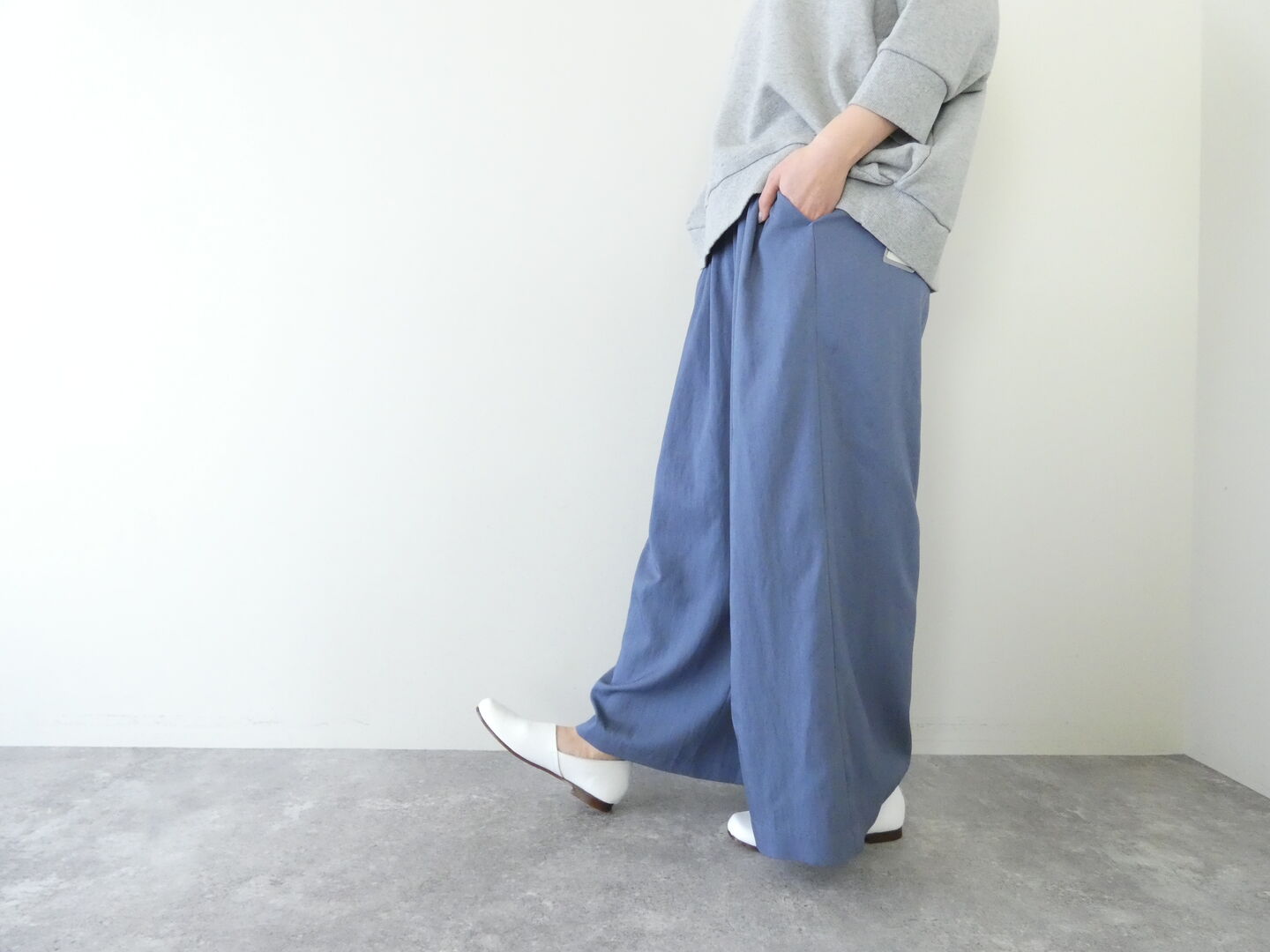 ma couleur(マ クルール) セルロース/ナイロンタックギャザーワイドパンツの商品画像8