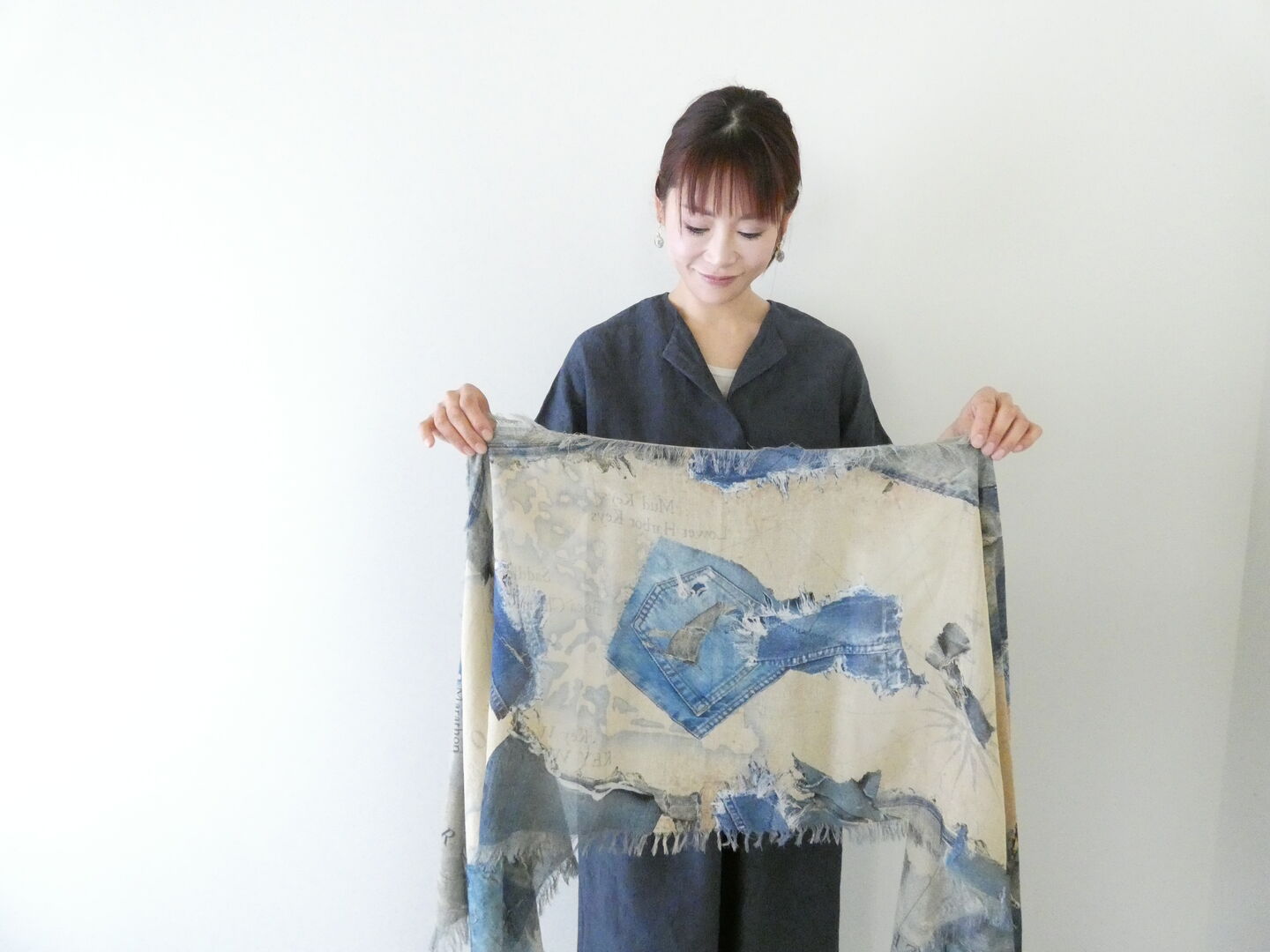 KAPITAL(キャピタル) レーヨンフリンジストール　KAYO HUESO デニムマップの商品画像3