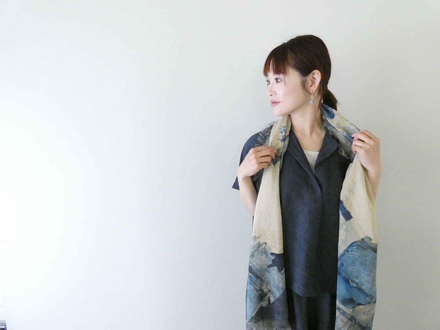 KAPITAL(キャピタル) レーヨンフリンジストール　KAYO HUESO デニムマップの商品画像6