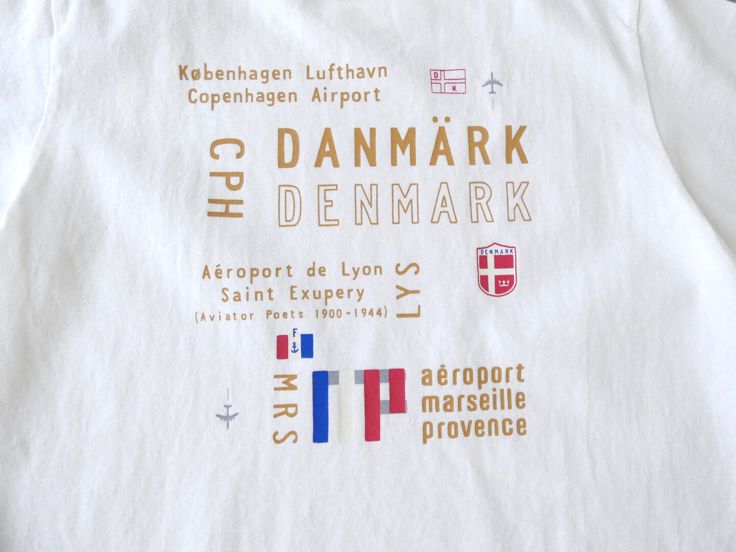 快晴堂(かいせいどう) SPACEMOO別注カラー 半袖UNI-Tシャツ  ロゴT Around the World B柄「エアーポート3レター」BASIC FIT-sizeの商品画像10