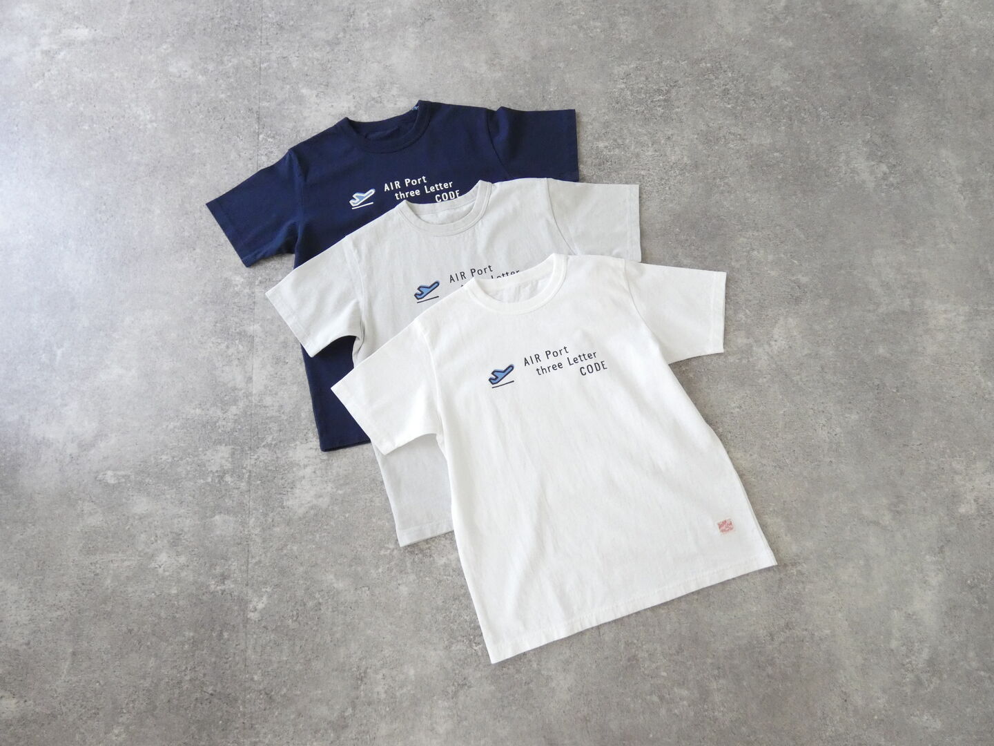 快晴堂(かいせいどう) SPACEMOO別注カラー 半袖UNI-Tシャツ  ロゴT Around the World B柄「エアーポート3レター」BASIC FIT-sizeの商品画像3
