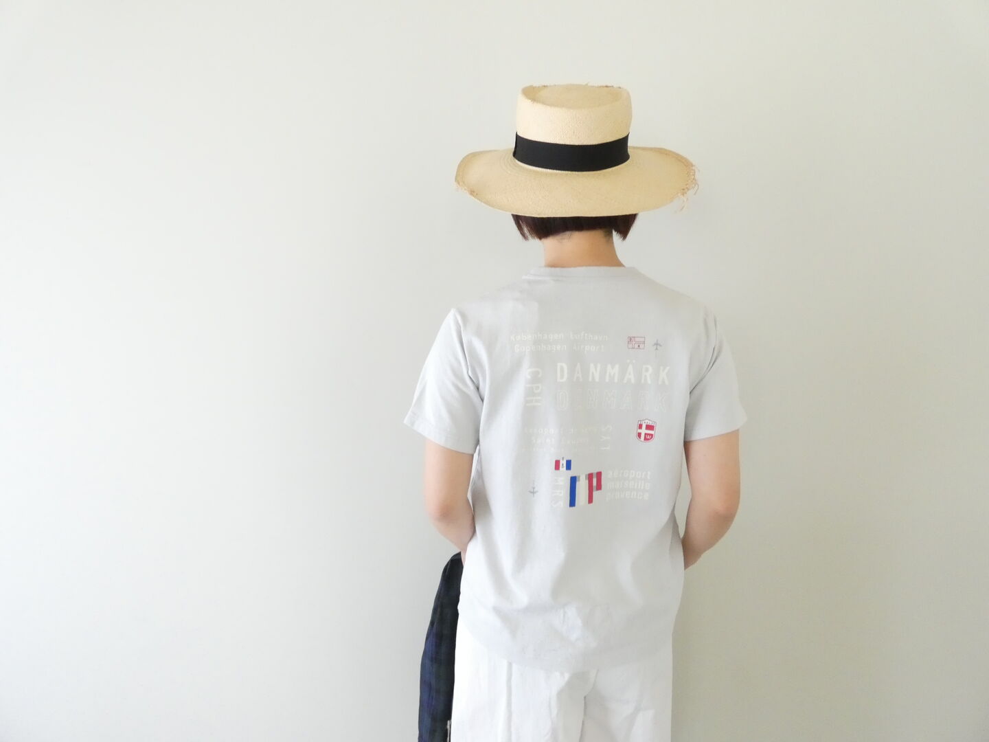 快晴堂(かいせいどう) SPACEMOO別注カラー 半袖UNI-Tシャツ  ロゴT Around the World B柄「エアーポート3レター」BASIC FIT-sizeの商品画像4