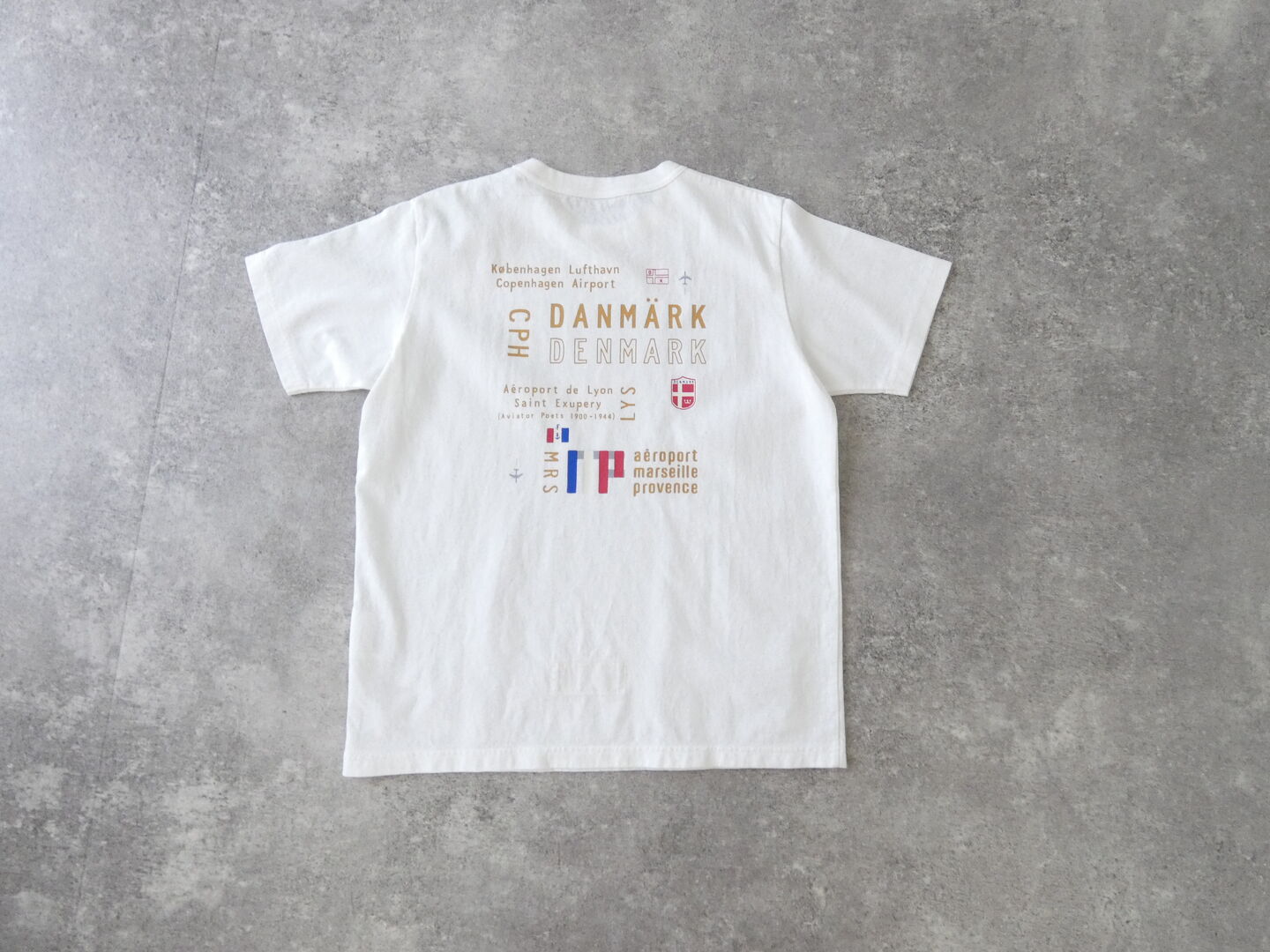 快晴堂(かいせいどう) SPACEMOO別注カラー 半袖UNI-Tシャツ  ロゴT Around the World B柄「エアーポート3レター」BASIC FIT-sizeの商品画像43