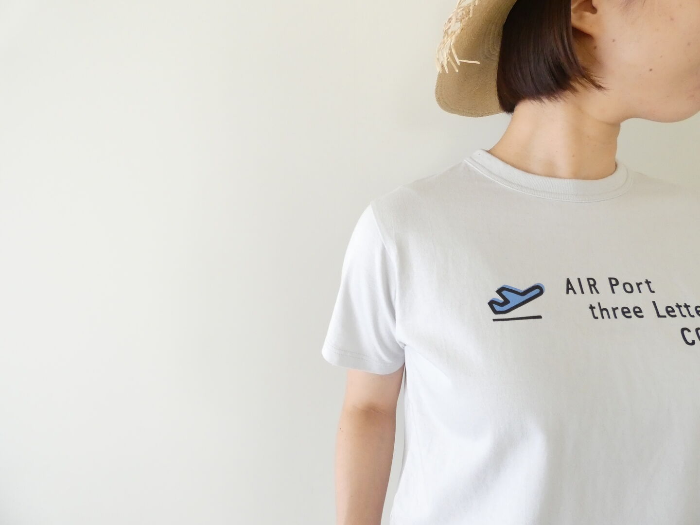 快晴堂(かいせいどう) SPACEMOO別注カラー 半袖UNI-Tシャツ  ロゴT Around the World B柄「エアーポート3レター」BASIC FIT-sizeの商品画像6