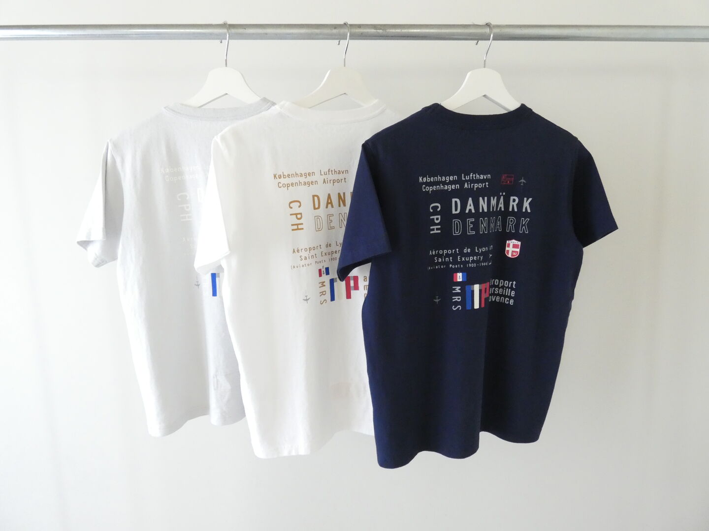 快晴堂(かいせいどう) SPACEMOO別注カラー 半袖UNI-Tシャツ  ロゴT Around the World B柄「エアーポート3レター」BASIC FIT-sizeの商品画像9