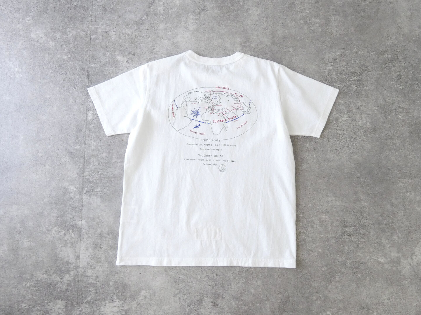 快晴堂(かいせいどう) 半袖UNI-Tシャツ  ロゴT Around the World　C柄「ポーラールート/サザンルート」BASIC FIT-sizeの商品画像29