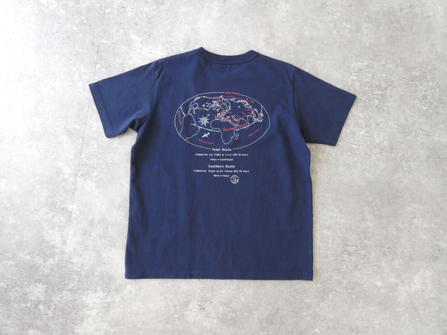 快晴堂(かいせいどう) 半袖UNI-Tシャツ  ロゴT Around the World　C柄「ポーラールート/サザンルート」BASIC FIT-sizeの商品画像43