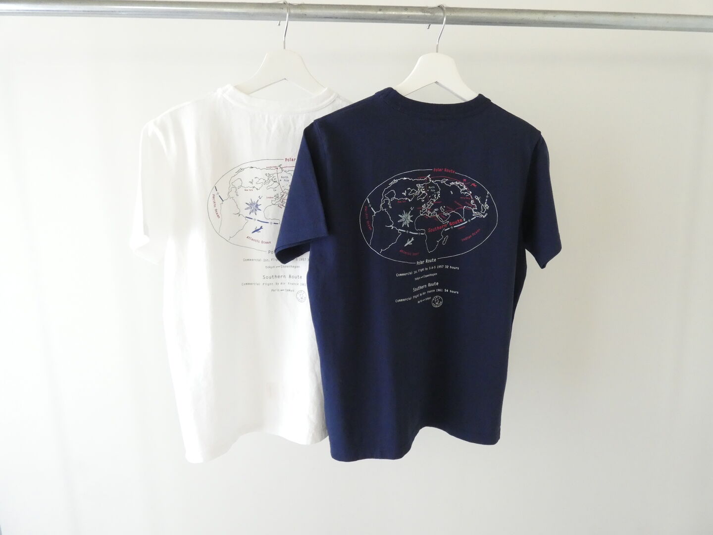 快晴堂(かいせいどう) 半袖UNI-Tシャツ  ロゴT Around the World　C柄「ポーラールート/サザンルート」BASIC FIT-sizeの商品画像9