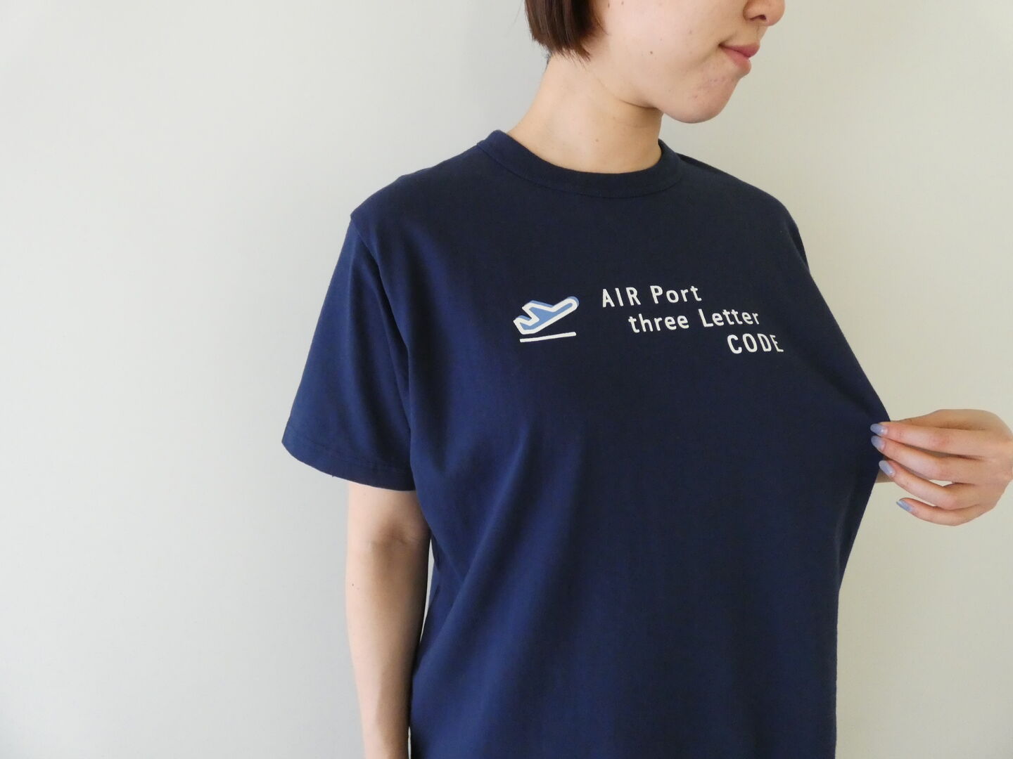 快晴堂(かいせいどう) SPACEMOO別注カラー 半袖UNI-Tシャツ  ロゴT Around the World B柄「エアーポート3レター」COMFORT FIT-sizeの商品画像1