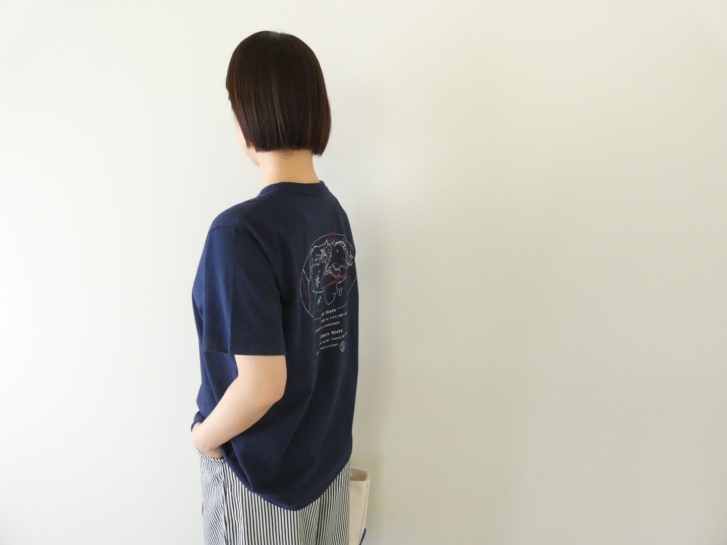 快晴堂(かいせいどう) 半袖UNI-Tシャツ  ロゴT Around the World C柄「ポーラールート/サザンルート　COMFORT FIT-sizeの商品画像2