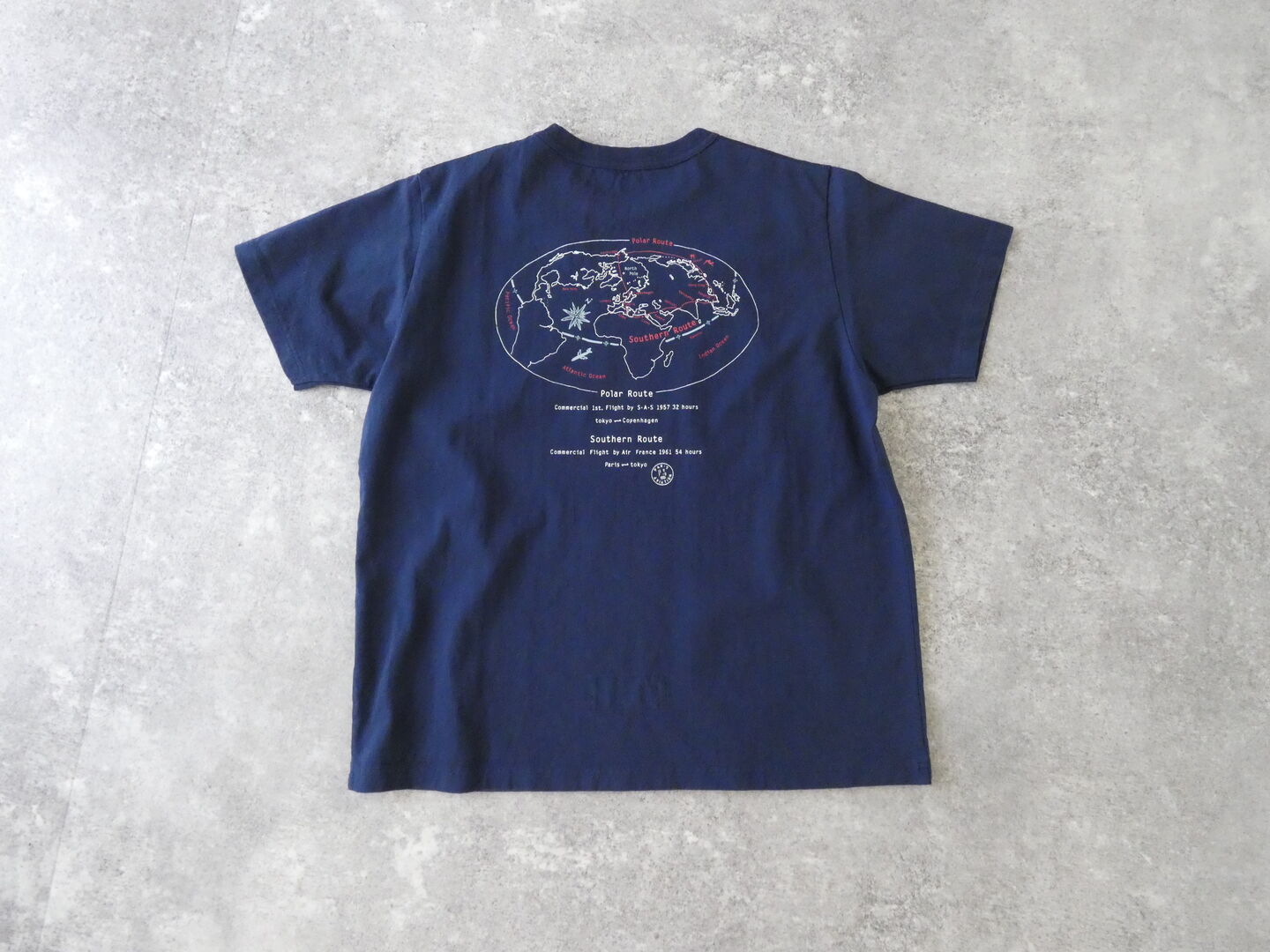 快晴堂(かいせいどう) 半袖UNI-Tシャツ  ロゴT Around the World C柄「ポーラールート/サザンルート　COMFORT FIT-sizeの商品画像29