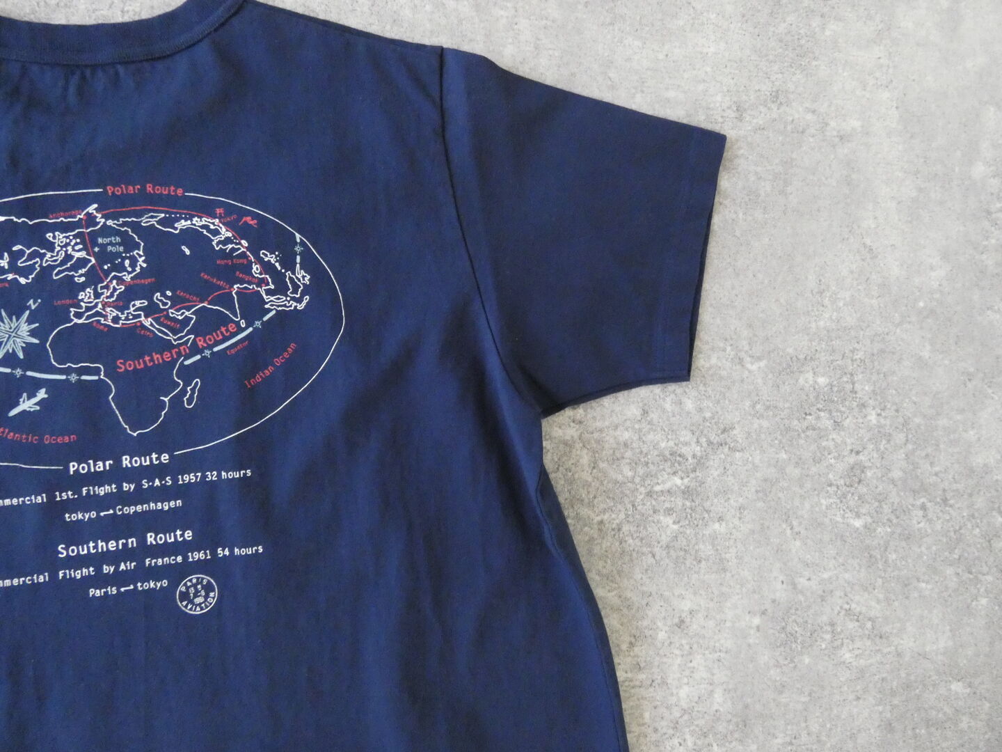 快晴堂(かいせいどう) 半袖UNI-Tシャツ  ロゴT Around the World C柄「ポーラールート/サザンルート　COMFORT FIT-sizeの商品画像34