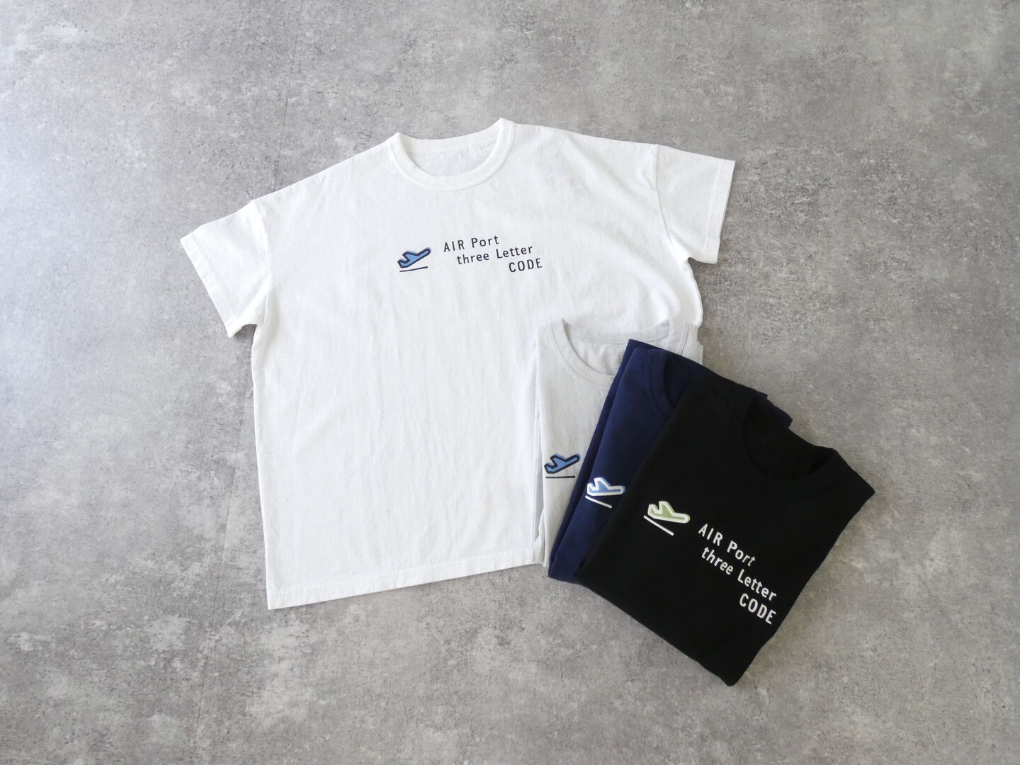 快晴堂(かいせいどう) SPACEMOO別注カラー 　半袖 girls Tシャツ　Around the World B柄「エアーポート3レター」WIDE FIT-sizeの商品画像3