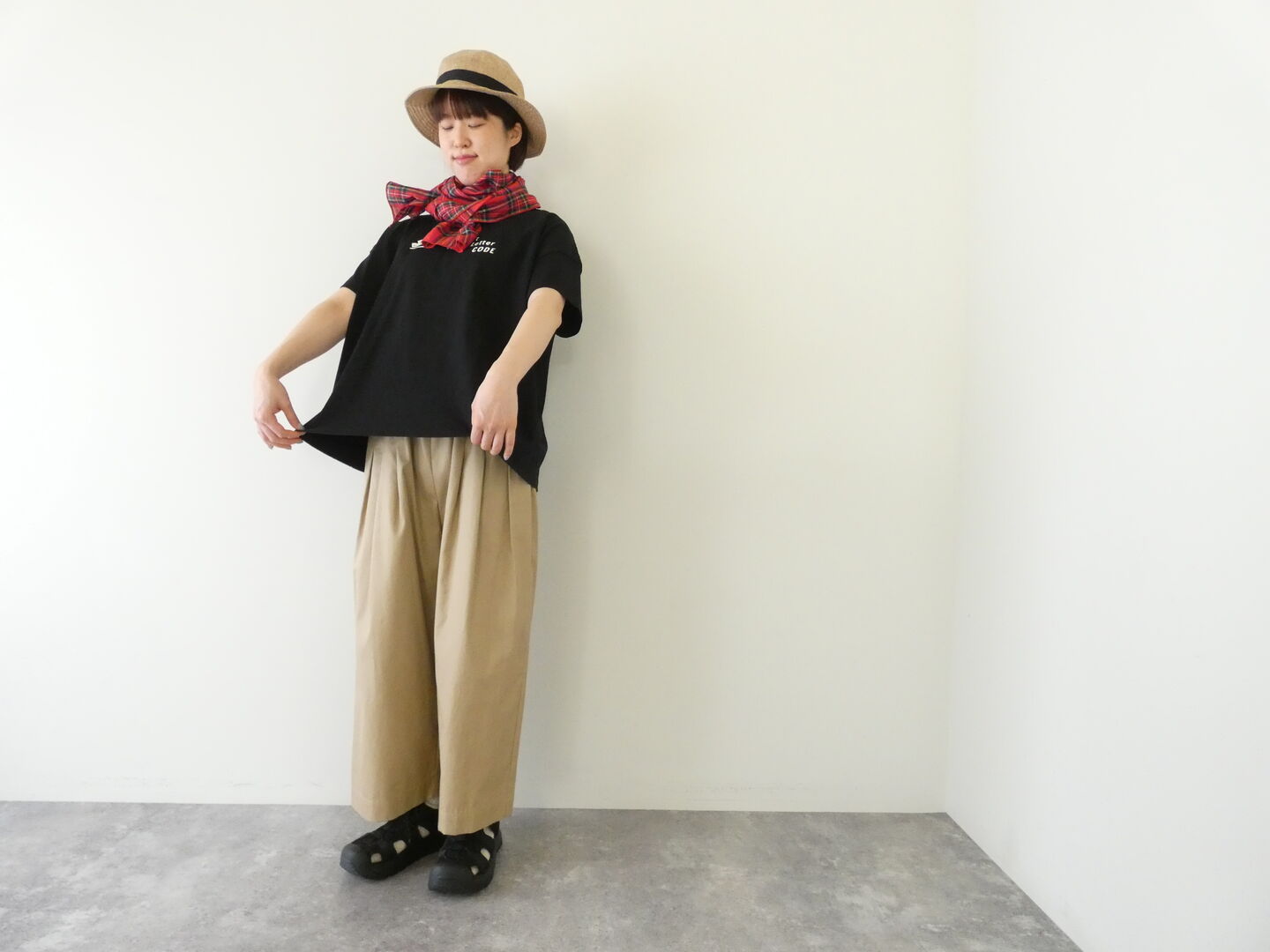 快晴堂(かいせいどう) SPACEMOO別注カラー 　半袖 girls Tシャツ　Around the World B柄「エアーポート3レター」WIDE FIT-sizeの商品画像5