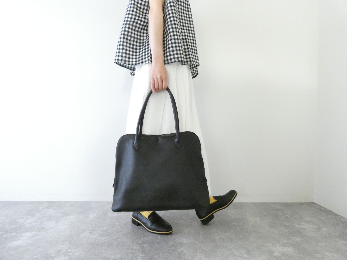 kalsac(カルサック) Silva Tote Bag Leather noir Silvaトートバッグの商品画像2