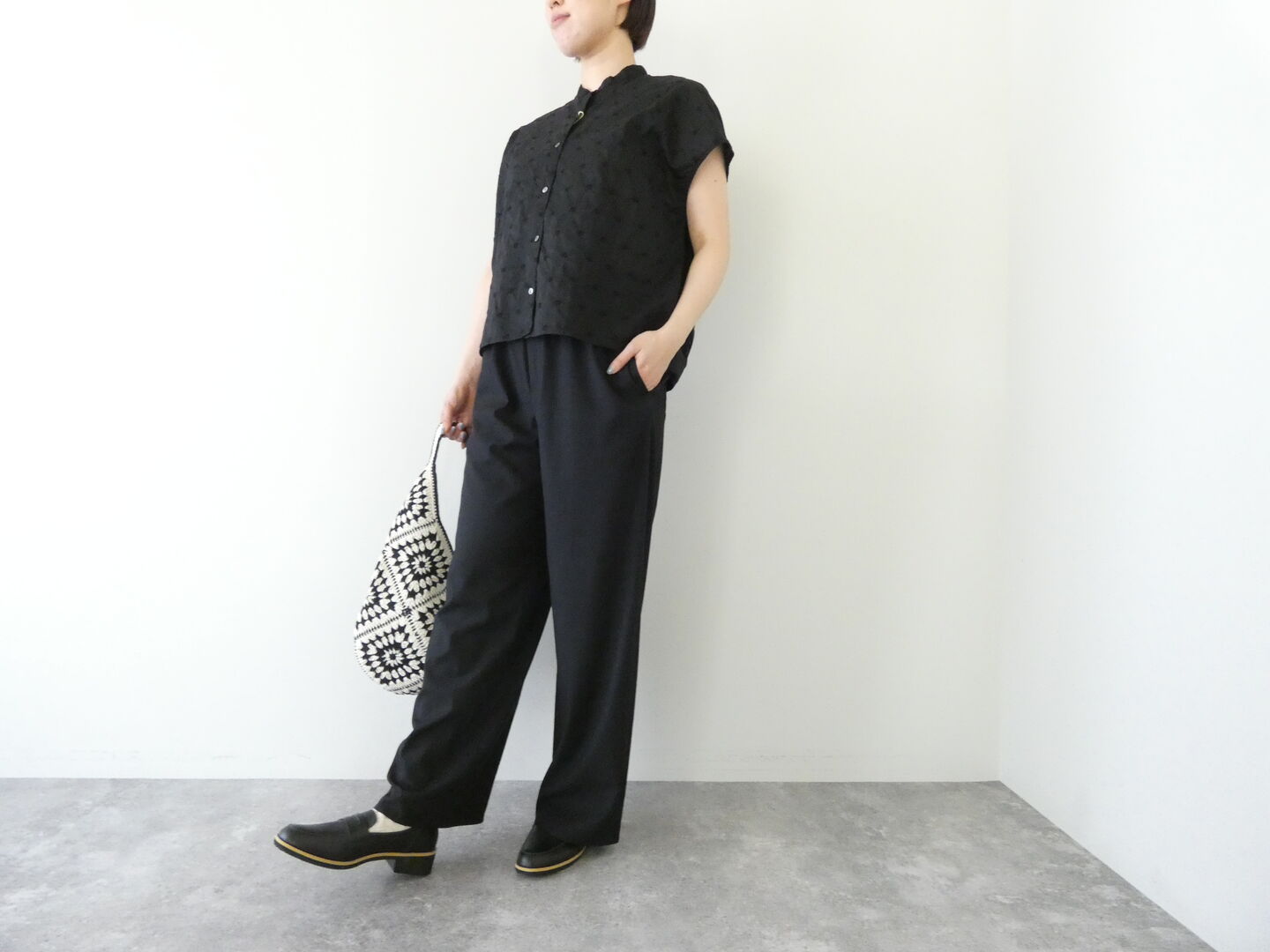 MidiUmi(ミディウミ) ドットノースリーブシャツの商品画像1