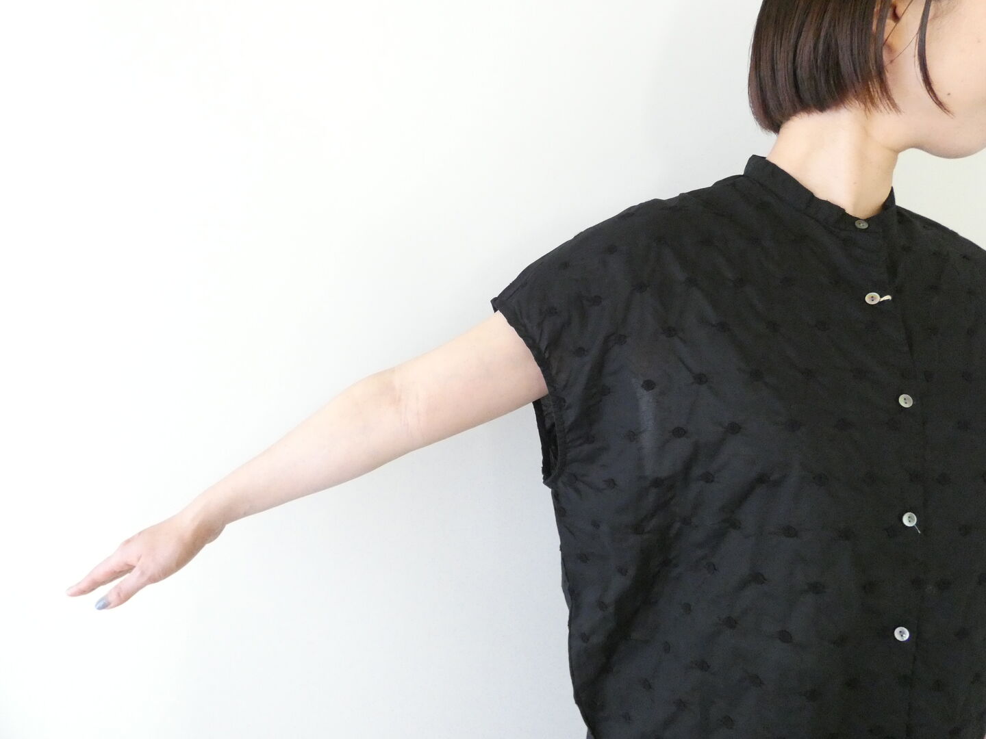 MidiUmi(ミディウミ) ドットノースリーブシャツの商品画像5