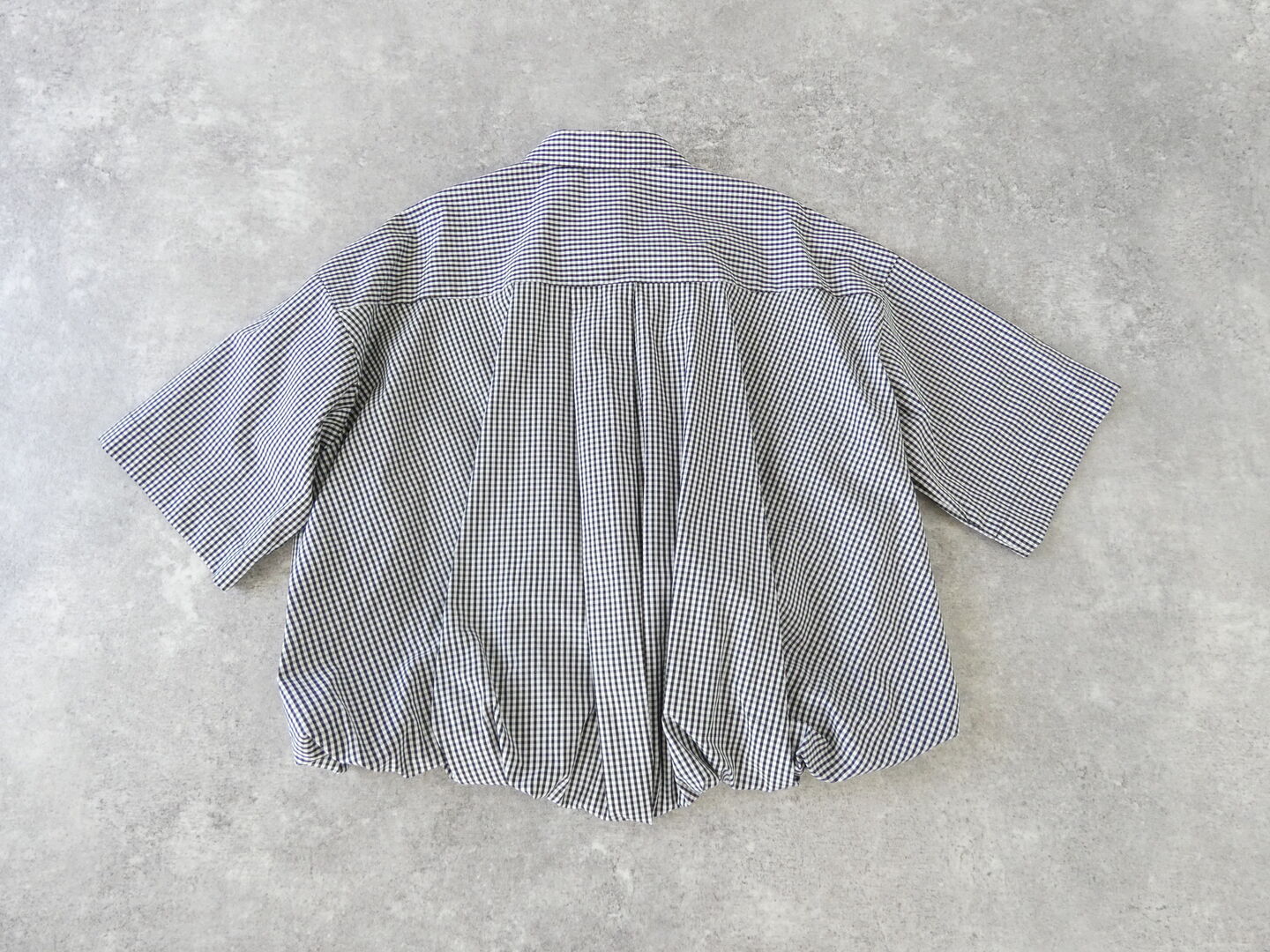 MIUSA(ミューザ) ギンガムハーフスリーブバルーンシャツの商品画像11