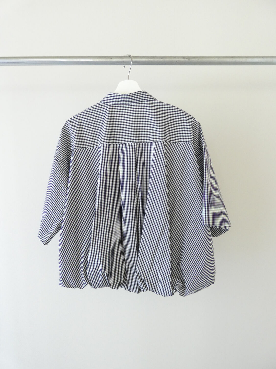 MIUSA(ミューザ) ギンガムハーフスリーブバルーンシャツの商品画像12