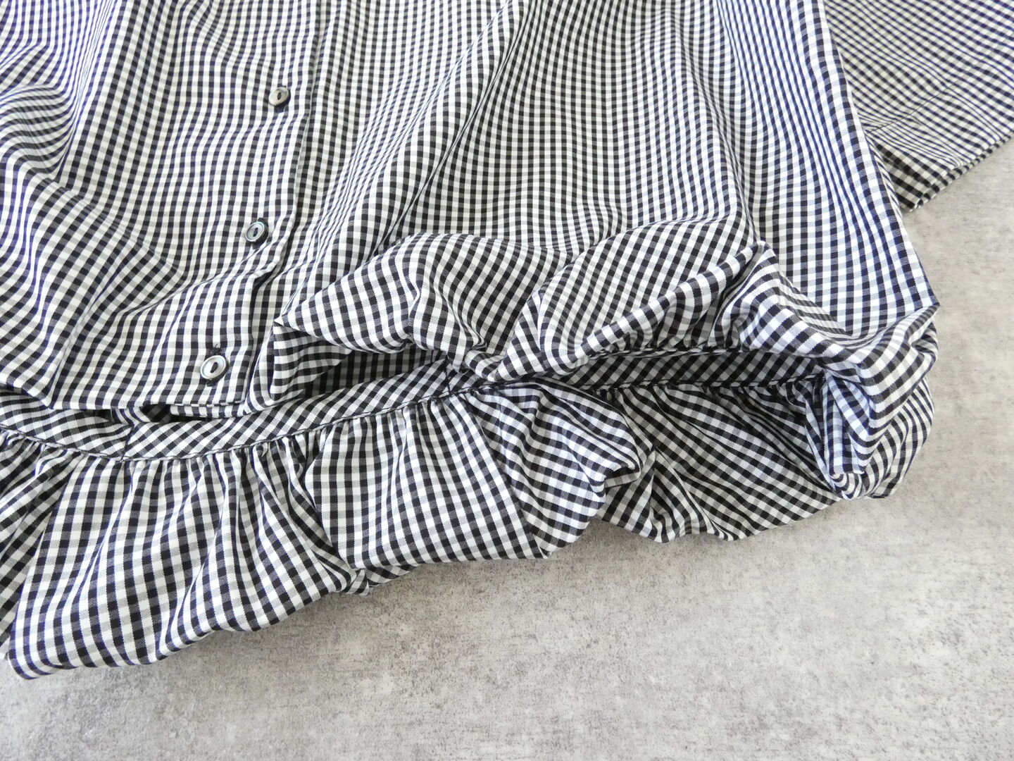 MIUSA(ミューザ) ギンガムハーフスリーブバルーンシャツの商品画像23