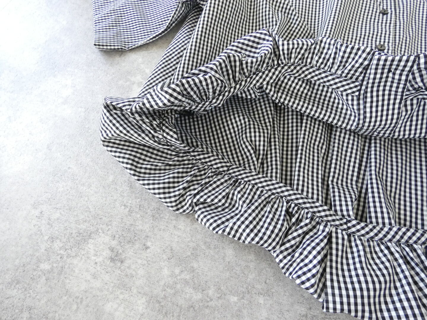 MIUSA(ミューザ) ギンガムハーフスリーブバルーンシャツの商品画像24