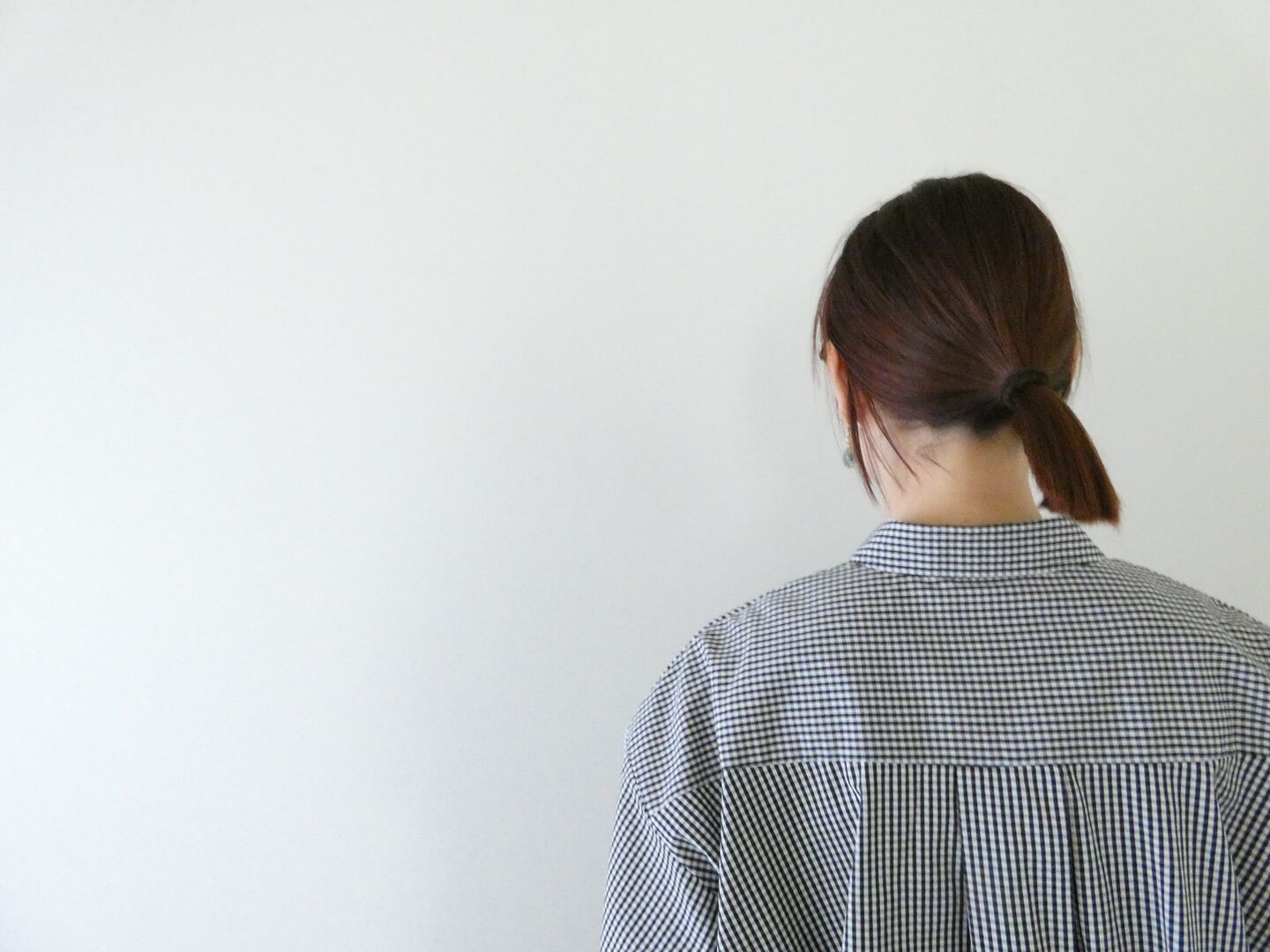 MIUSA(ミューザ) ギンガムハーフスリーブバルーンシャツの商品画像7