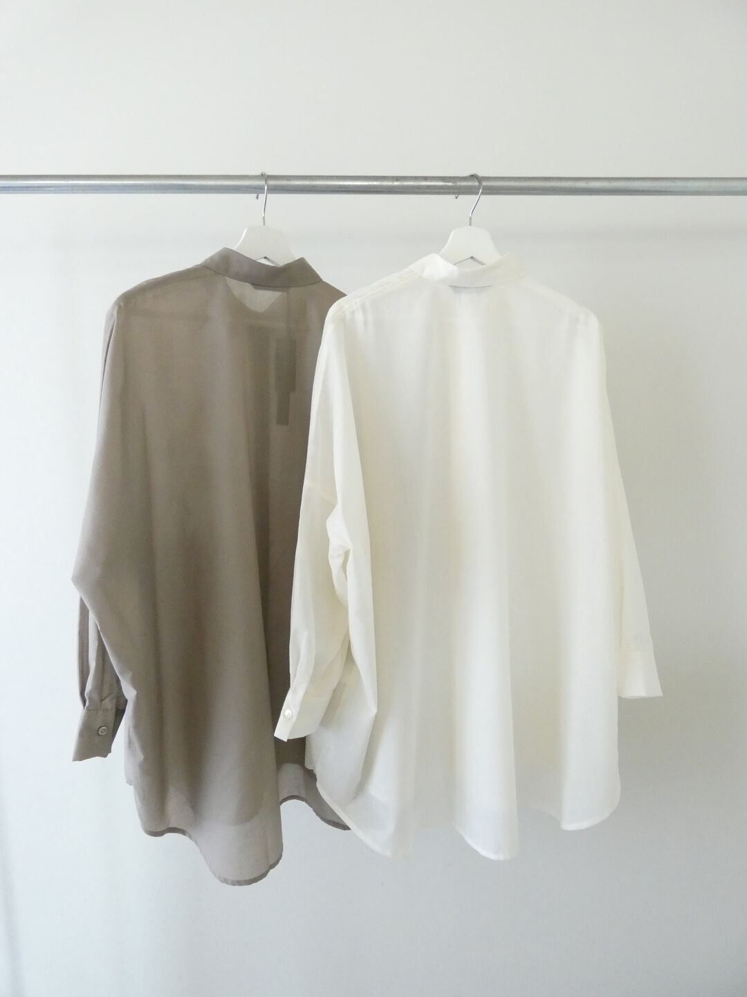 mizuiro ind(ミズイロインド) ポリエステルコットンシアーワイドシャツの商品画像10