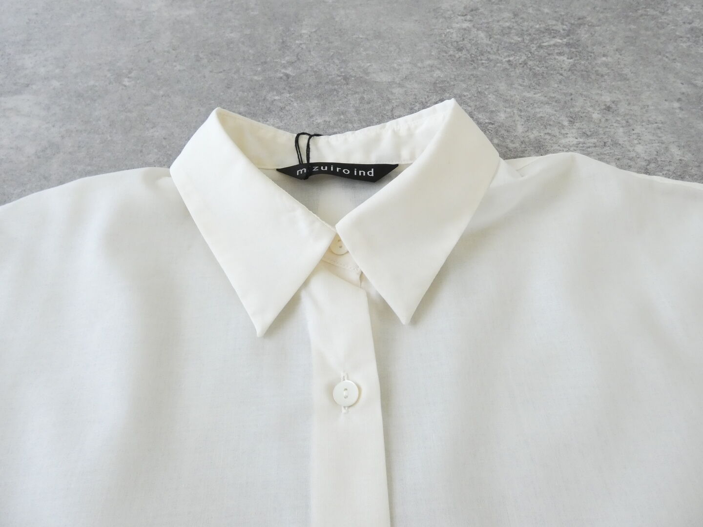 mizuiro ind(ミズイロインド) ポリエステルコットンシアーワイドシャツの商品画像30