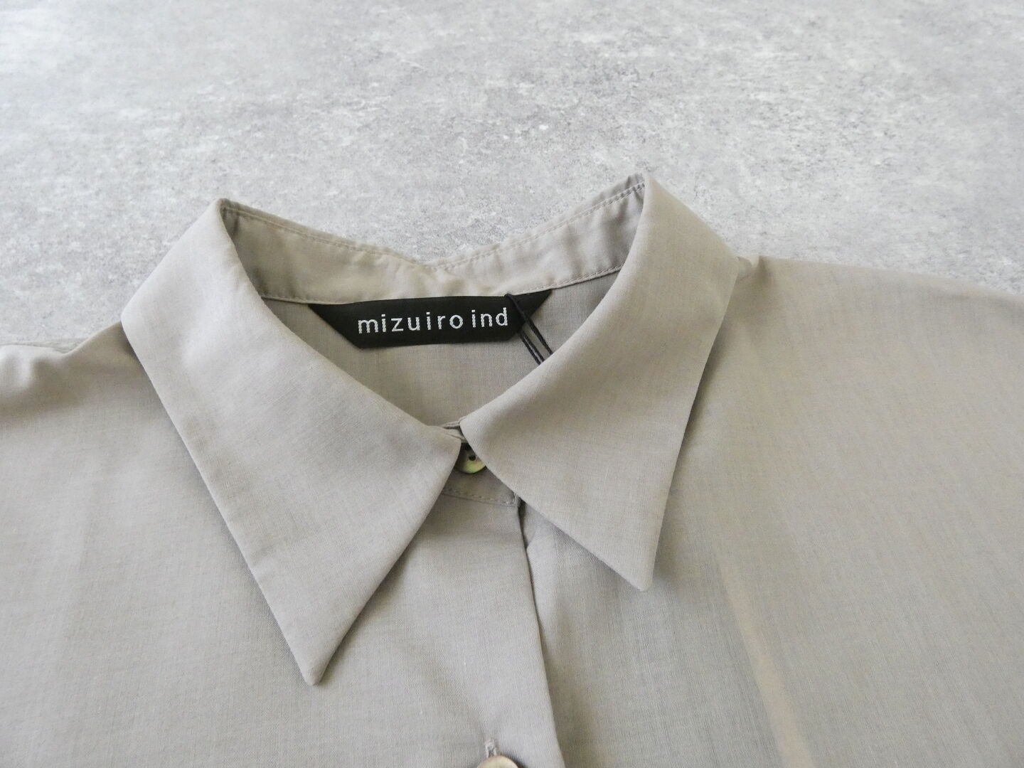 mizuiro ind(ミズイロインド) ポリエステルコットンシアーワイドシャツの商品画像45