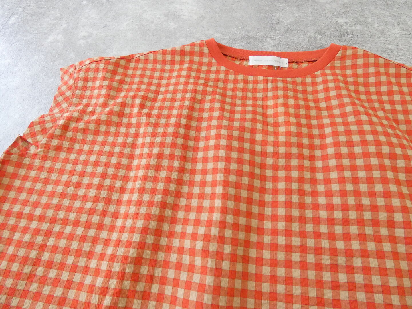 PAR ICI(パーリッシィ) ギンガムチェックバックギャザーTブラウスの商品画像32